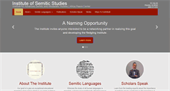 Desktop Screenshot of instituteofsemiticstudies.org