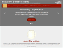 Tablet Screenshot of instituteofsemiticstudies.org